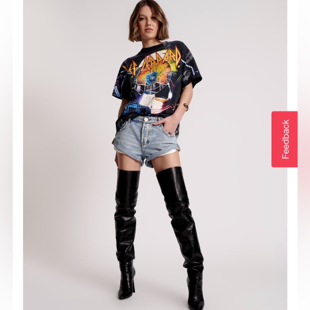 One Teaspoon Hendrixe Bandits Low Waist Denim Shorts